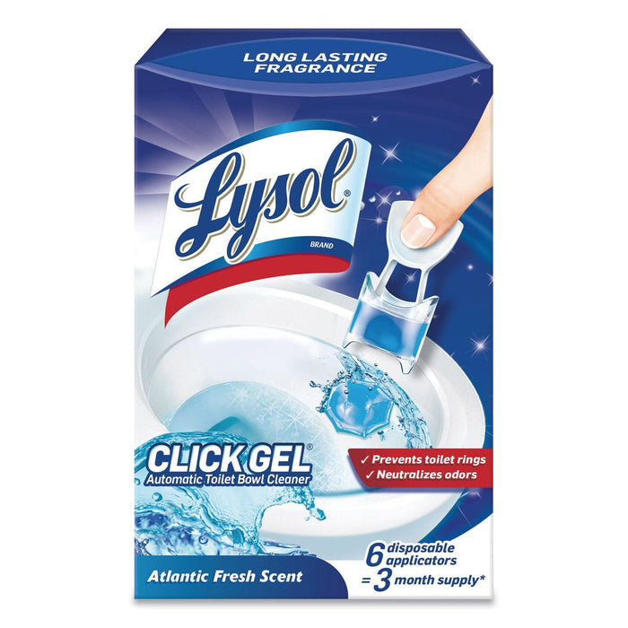 LYSOL Click Gel Automatic Toilet Bowl Cleaner, Ocean Fresh, 6/Box, 4 Boxes/Carton