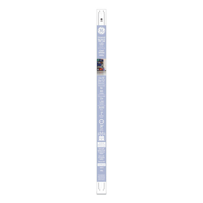GE 24" T8/T12, 20 W, T8 Tube, Cool White, 6/Carton