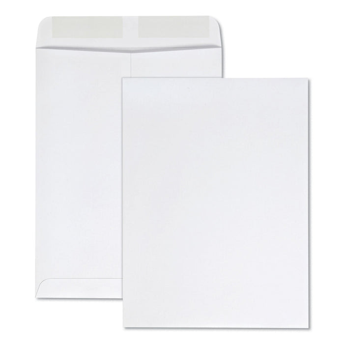 Quality Park Catalog Envelope, 28 lb Bond Weight Kraft, #10 1/2, Square Flap, Gummed Closure, 9 x 12, White, 100/Box