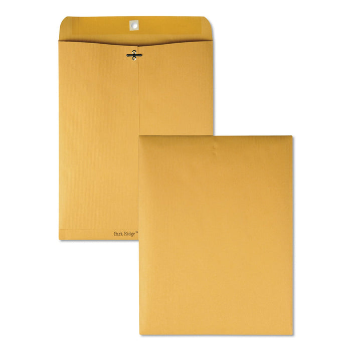 Quality Park Park Ridge Kraft Clasp Envelope, #97, Square Flap, Clasp/Gummed Closure, 10 x 13, Brown Kraft, 100/Box