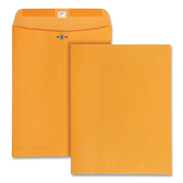Quality Park Clasp Envelope, 32 lb Bond Weight Kraft, #97, Square Flap, Clasp/Gummed Closure, 10 x 13, Brown Kraft, 100/Box