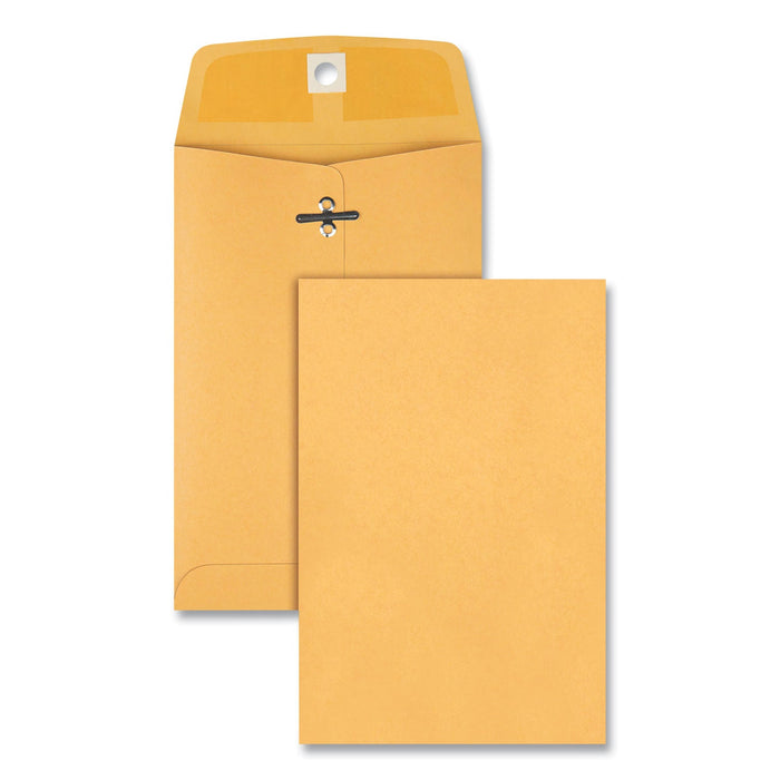 Quality Park Clasp Envelope, 28 lb Bond Weight Kraft, #35, Square Flap, Clasp/Gummed Closure, 5 x 7.5, Brown Kraft, 100/Box
