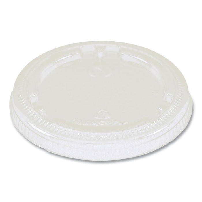 World Centric PLA Lids for Fiber Cups, 3.1" Diameter x 0.4"h, Clear, Plastic, 1,000/Carton