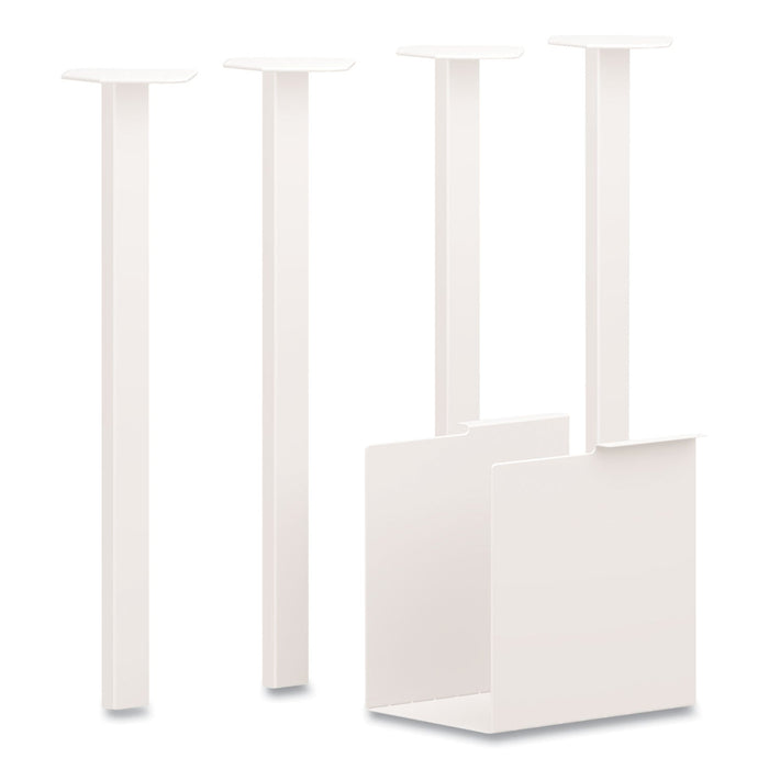 HON Coze Table Legs, 5.75w x 28h, Designer White, 4/Pack
