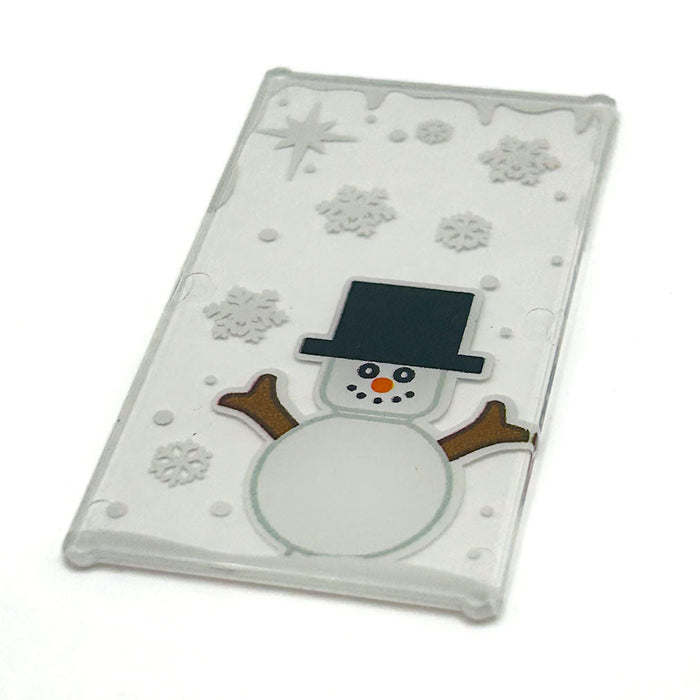Snowman Winter Village 4x6 Glass Window by B3 Customs