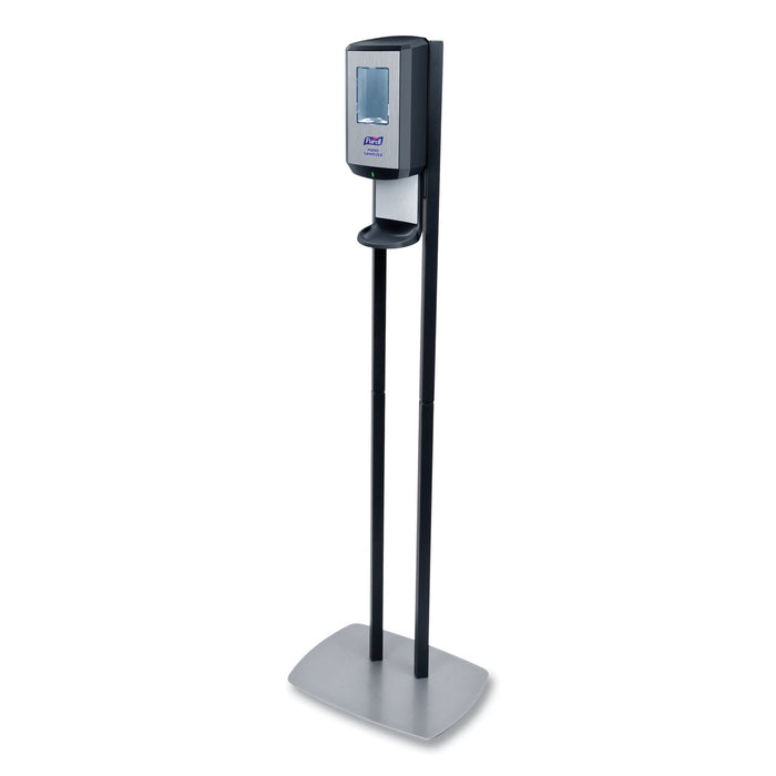 PURELL CS6 Hand Sanitizer Floor Stand with Dispenser, 1,200 mL, 13.5 x 5 x 28.5, Graphite/Silver