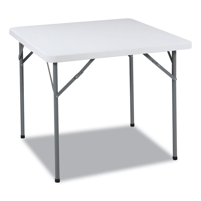Iceberg IndestrucTable Classic Folding Table, Square Top, 200 lb Capacity, 34w x 34d x 29h, Platinum Granite