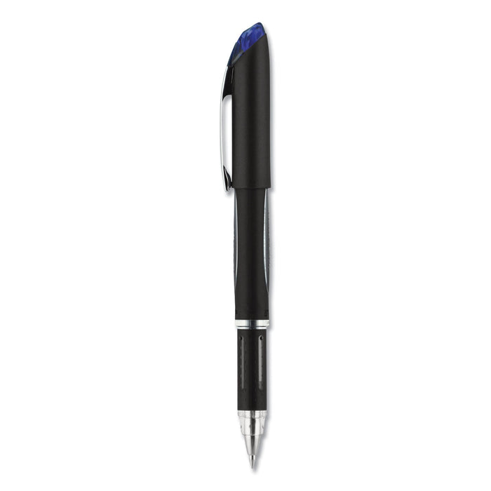 uniball Jetstream Stick Ballpoint Pen, Bold 1 mm, Blue Ink, Black Barrel