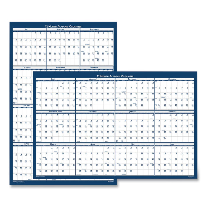 House of Doolittle Academic Year Recycled Poster Style Reversible/Erasable Yearly Wall Calendar, 24 x 37, 12-Month (July to June): 2022 to 2023