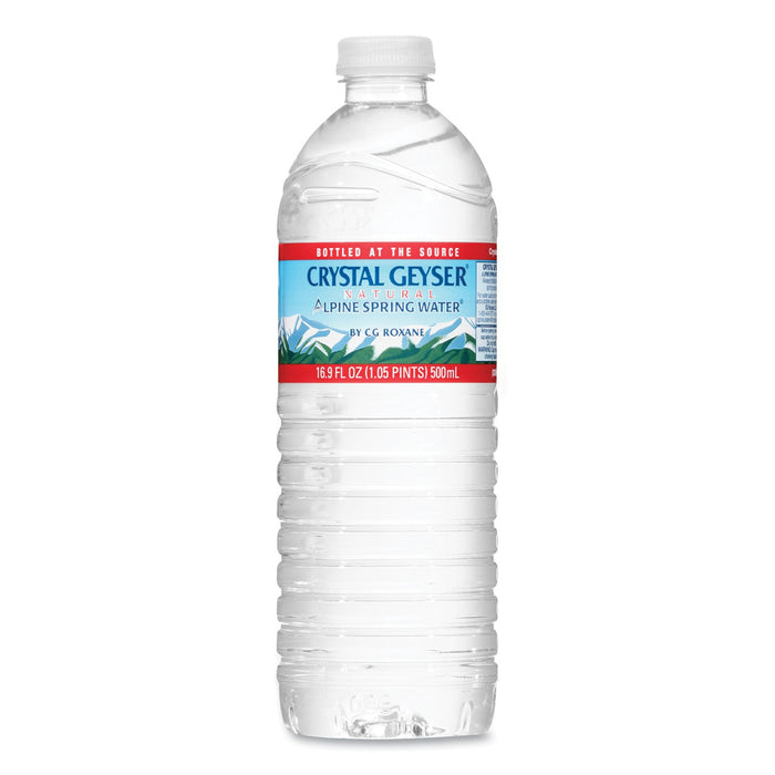 Crystal Geyser Alpine Spring Water, 16.9 oz Bottle, 24/Case