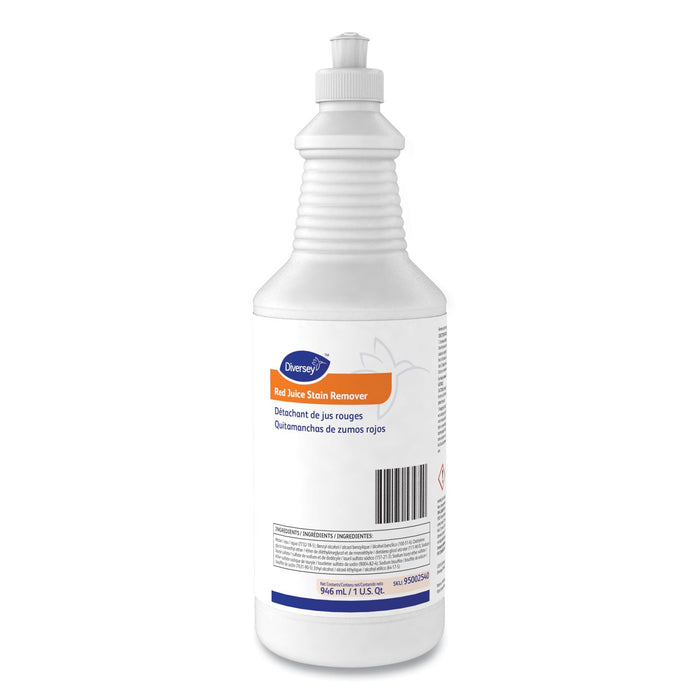 Diversey Red Juice Stain Remover, 32 oz Bottle, 6 Bottles/Carton