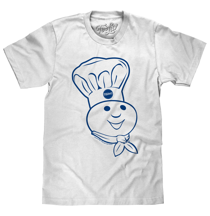Pillsbury Doughboy Poppin' Fresh T-Shirt - White by Tee Luv