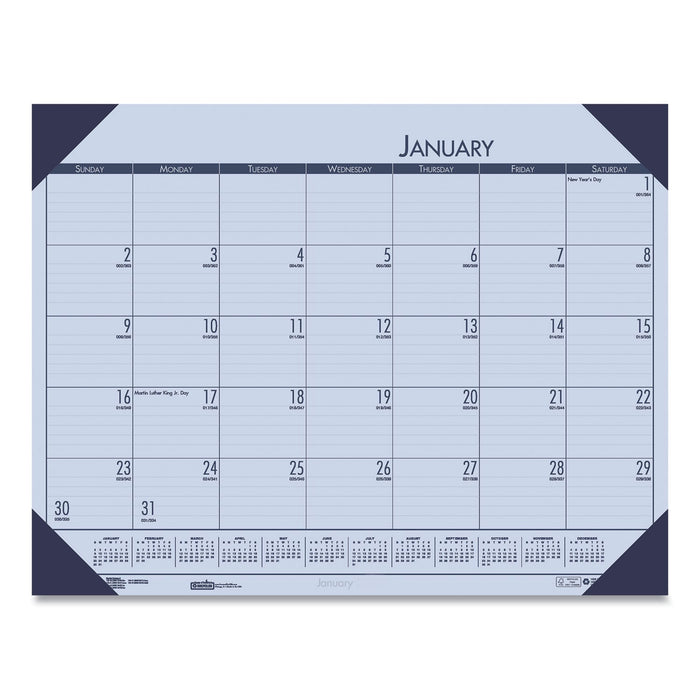 House of Doolittle EcoTones Recycled Monthly Desk Pad Calendar, 22 x 17, Sunset Orchid Sheets, Cordovan Corners, 12-Month (Jan to Dec): 2023