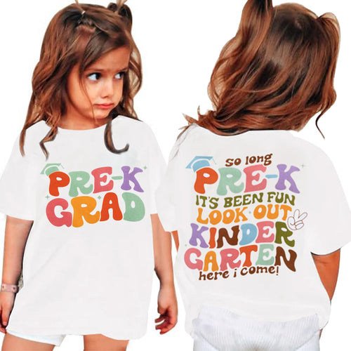 BANGELY Pre-K Graduation Shirt Toddler Kids Last Day School 2026 White Size 4-5T by Deal US