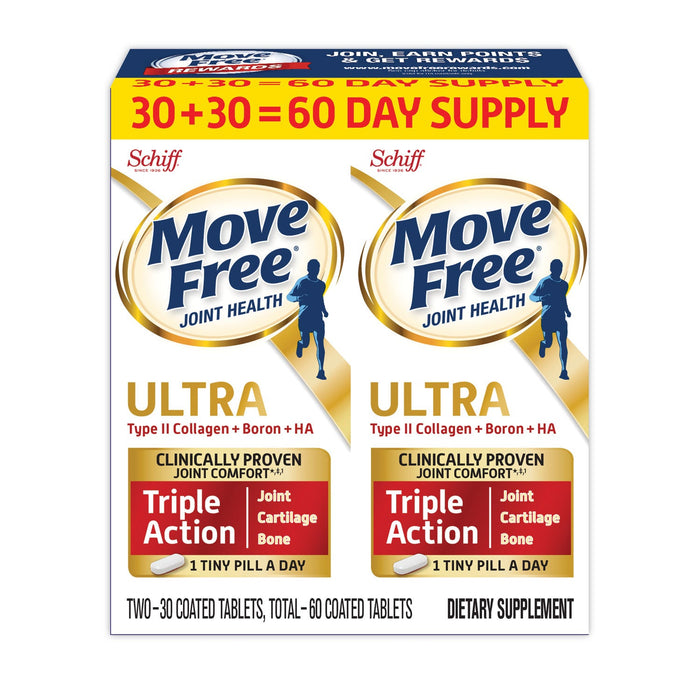 Move Free Ultra Triple Action with UCII Twin Pack, 60 Tablets