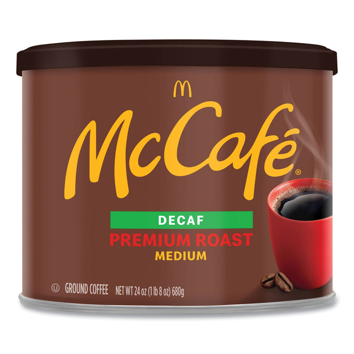 McCafe Ground Coffee, Premium Roast Decaf, 24 oz Can