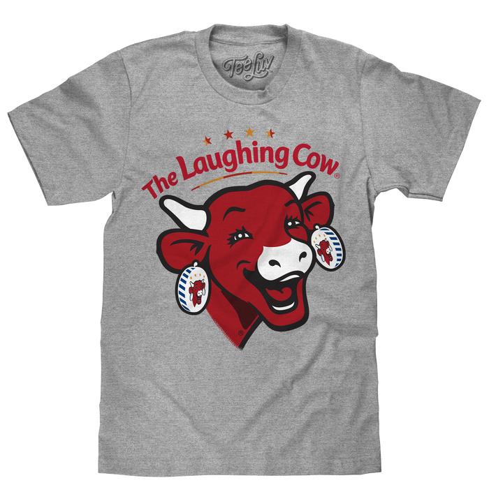 The Laughing Cow Cheese Logo T-Shirt - Athletic Gray Heather by Tee Luv