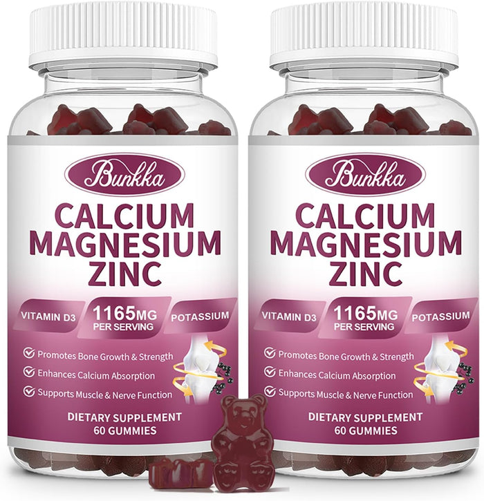 Calcium Magnesium Zinc Gummies with Magnesium Glycinate 200mg by Vanessa Jane