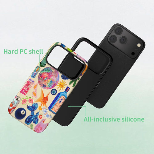 Fish European Collage Pattern Case for iPhone 17 Pro 6.3" Shockproof Protective by Merch Section