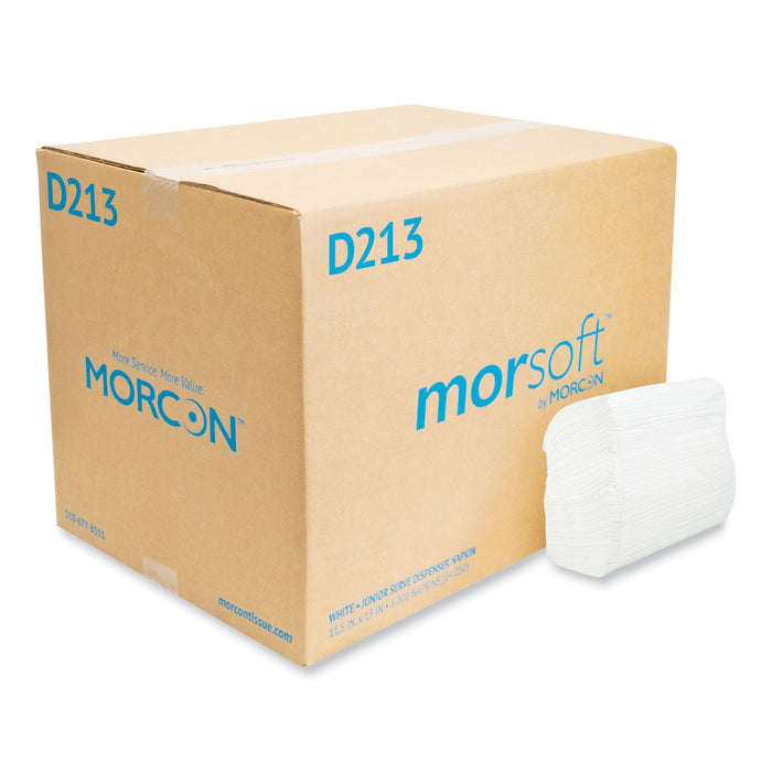 Morcon Tissue Morsoft Dispenser Napkins, 1-Ply, 11.5 x 13, White, 250/Pack, 24 Packs/Carton
