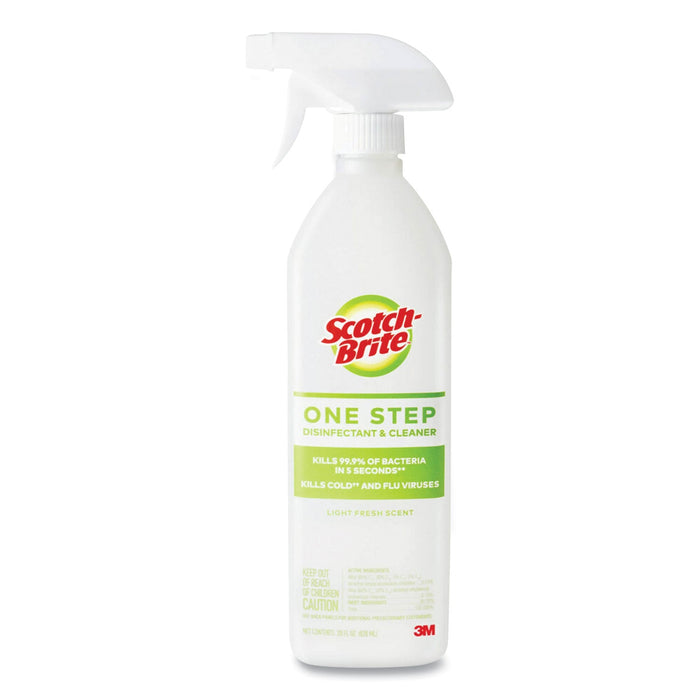 Scotch-Brite One Step Disinfectant and Cleaner, Light Fresh Scent, 28 oz Spray Bottle