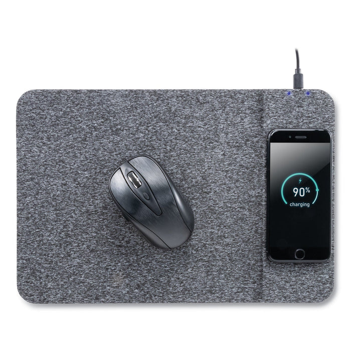 Allsop Powertrack Wireless Charging Mouse Pad, 13 x 8.75, Gray