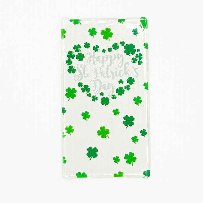 Heart St. Patrick's Day 4x6 Glass Window - B3 Customs by B3 Customs