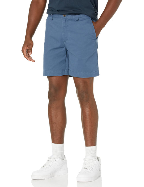 Amazon Essentials Men's Slim-Fit 7" Chino Shorts Deep Blue Size 30 by Deal US