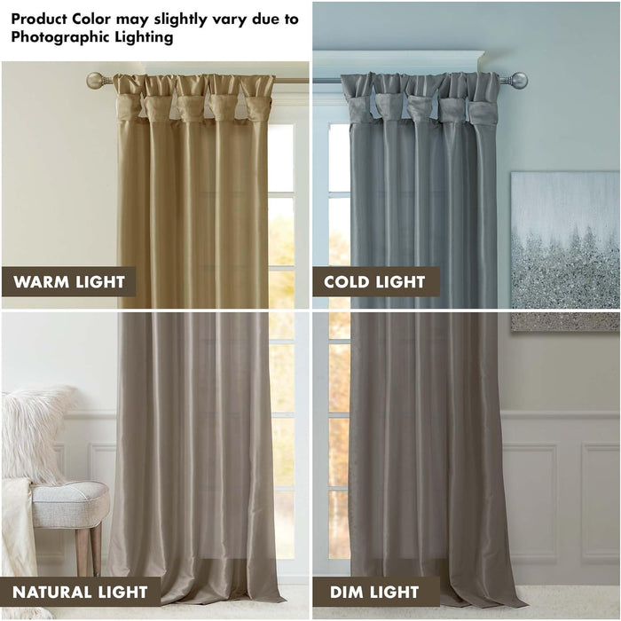 Madison Park Emilia 50 x 95 Lined Faux-Silk Twisted Tab Window Panel by Vanessa Jane