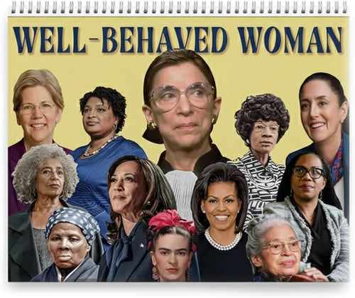 LeeJ 2026 Well-Behaved Women Wall Calendar 11x8.5 Feminist Color by Deal US