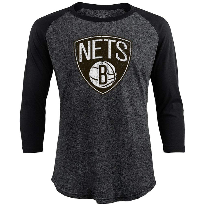 NBA New Jersey Nets Mens Premium Triblend 3/4 Sleeve Raglan, Size XL by Vanessa Jane