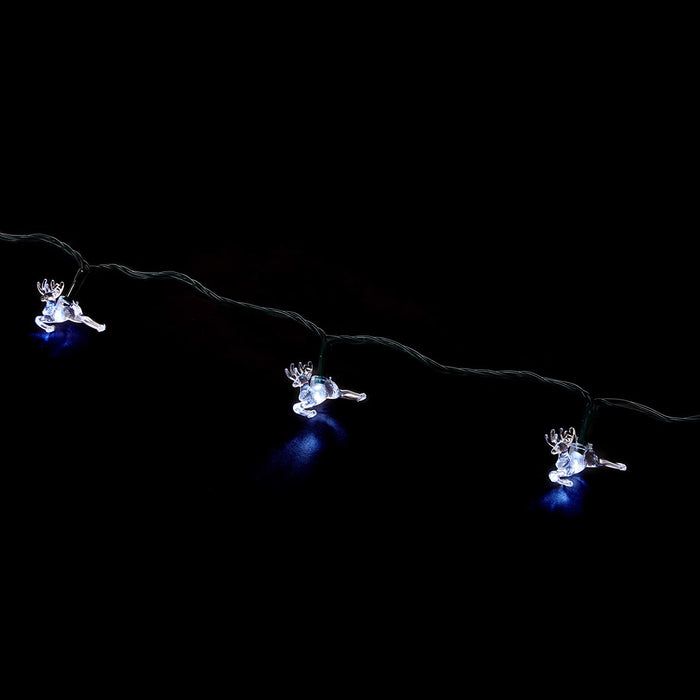 UltraLED Battery Operated Reindeer Twinkle Light String, White, 3.5-Feet by Vanessa Jane