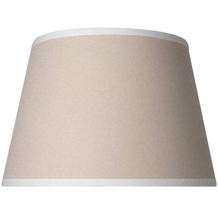 Hampton Bay Round Shade, Beige with White Trim, 11x15x10.5 by Vanessa Jane