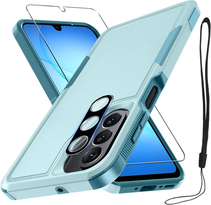 Military-Grade Magnetic Stand Case for Samsung Galaxy A17 5G with Screen Protector Camera Cover Mint Green by Merch Section