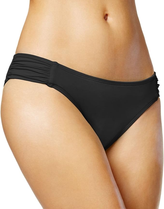 Bar III Tab-Side Hipster Bikini Bottoms Black Size XL by Vanessa Jane