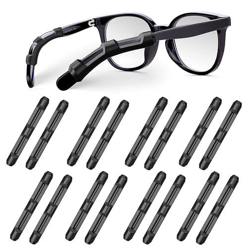 Premium Anti-Slip Eyeglass Ear Grips Sleeves – 8 Pairs Soft Silicone Temple Tip Covers for Glasses, Comfortable Eyeglass Retainer Hooks