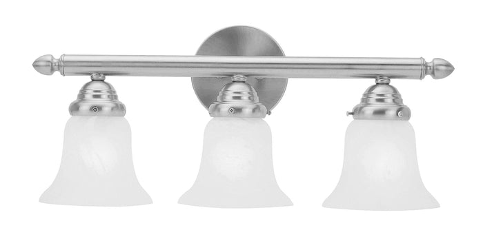 Livex Lighting 1063-91 Neptune 3-Light Bath Light, Brushed Nickel by Vanessa Jane