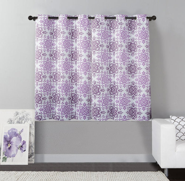 VCNY Home Rye Leaf Blackout Faux Linen Grommet Window Panel, 40x63 by Vanessa Jane