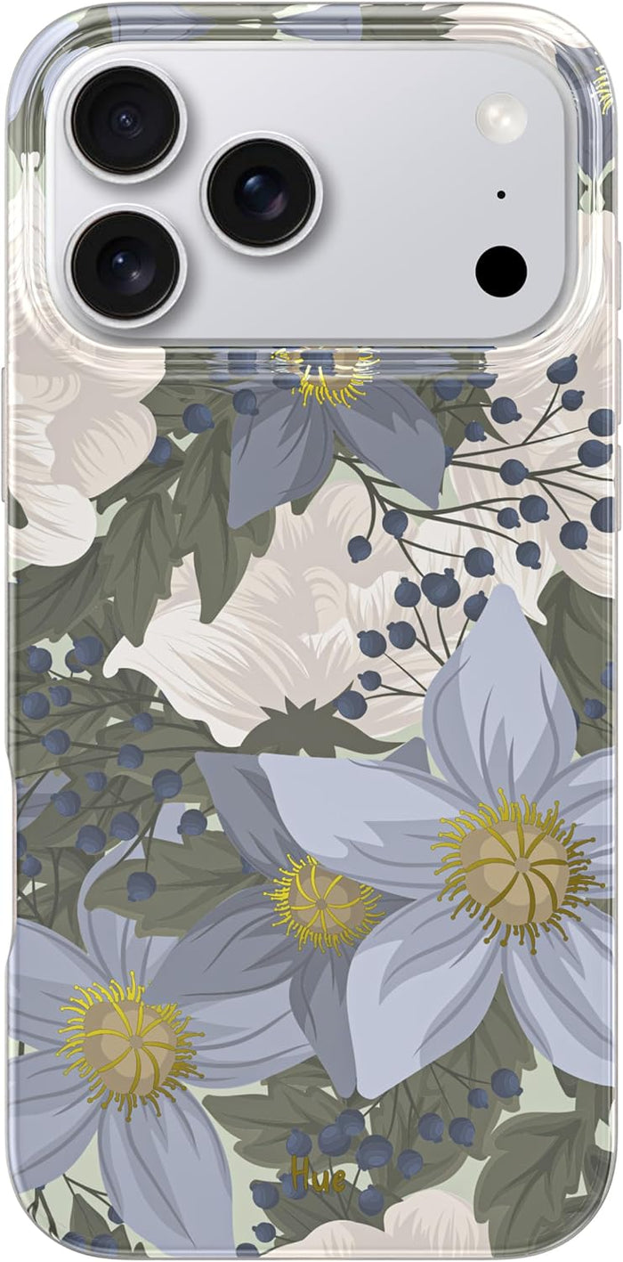 Sapphire Bloom Blue Flower Shockproof Magnetic Case for iPhone 17 Pro by Merch Section
