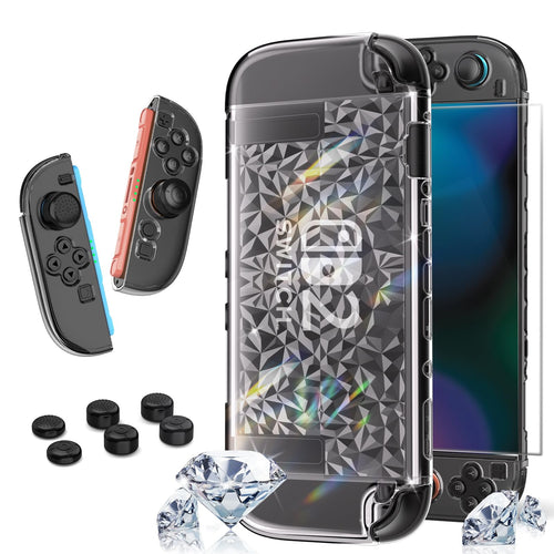 HEYSTOP Switch 2 Protective Case with Screen Protector Transparent Cover by Deal US