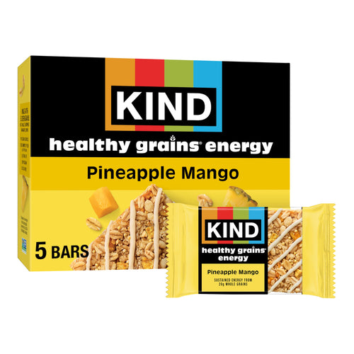 BestBy01/26 KIND Healthy Grains Energy Bars Pineapple Mango 7.1oz 5 Ct by Deal US