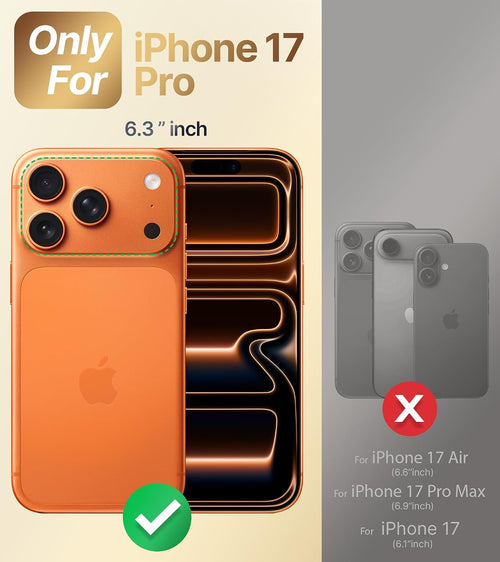 Clear Shockproof Case with Ring Stand for iPhone 17 Pro 6.3 inch by Merch Section