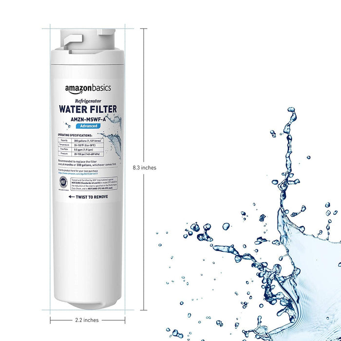 AmazonBasics Replacement for GE MSWF Refrigerator Water Filter- Advanced by Vanessa Jane