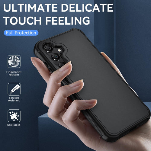Shockproof Case for Samsung Galaxy A16 5G with Screen Protector Black by Merch Section