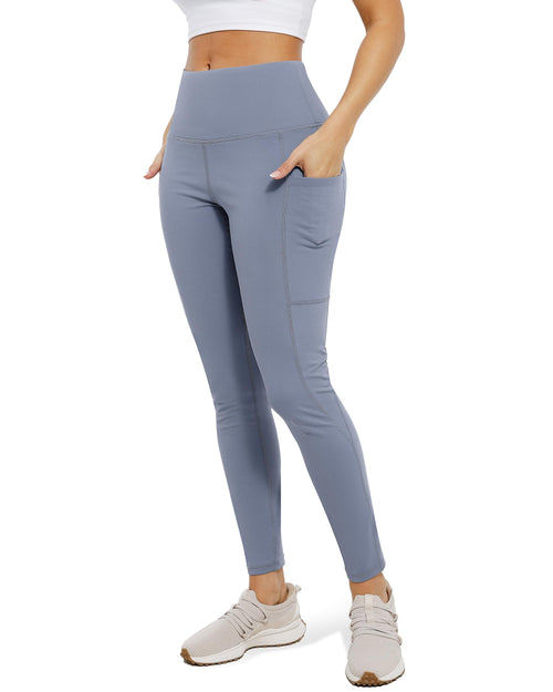 Cosmolle High Waisted Yoga Leggings with Pockets Grey Size L by Deal US