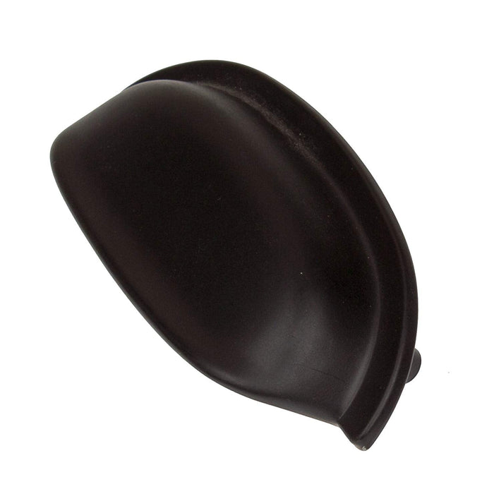 GlideRite Hardware 10 Pack 2 1/2 Center Cup/Bin Pull Multipack Metal in Black by Vanessa Jane