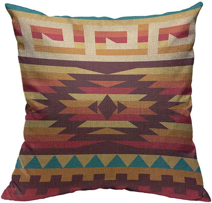 Throw Pillow Cover Native American Square Pillowcase, 18x18 by Vanessa Jane