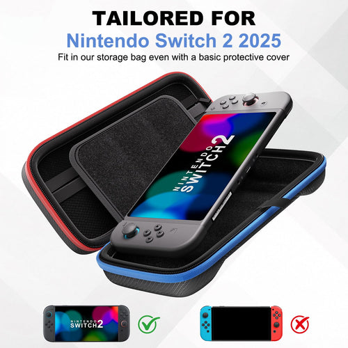 KCKTR Nintendo Switch 2 Carrying Case Hard Shell Durable Red Lightweight by Deal US