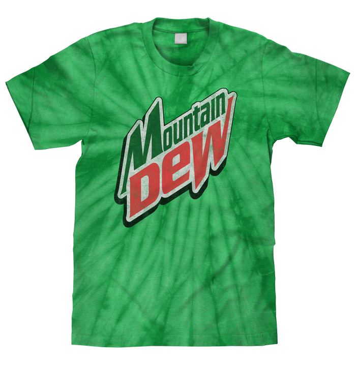 Mountain Dew Logo Tie Dye T-Shirt - Spider Kelly by Tee Luv