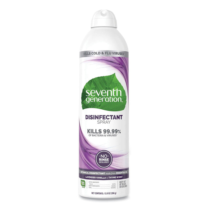 Seventh Generation Disinfectant Sprays, Lavender Vanilla/Thyme, 13.9 oz, Spray Bottle